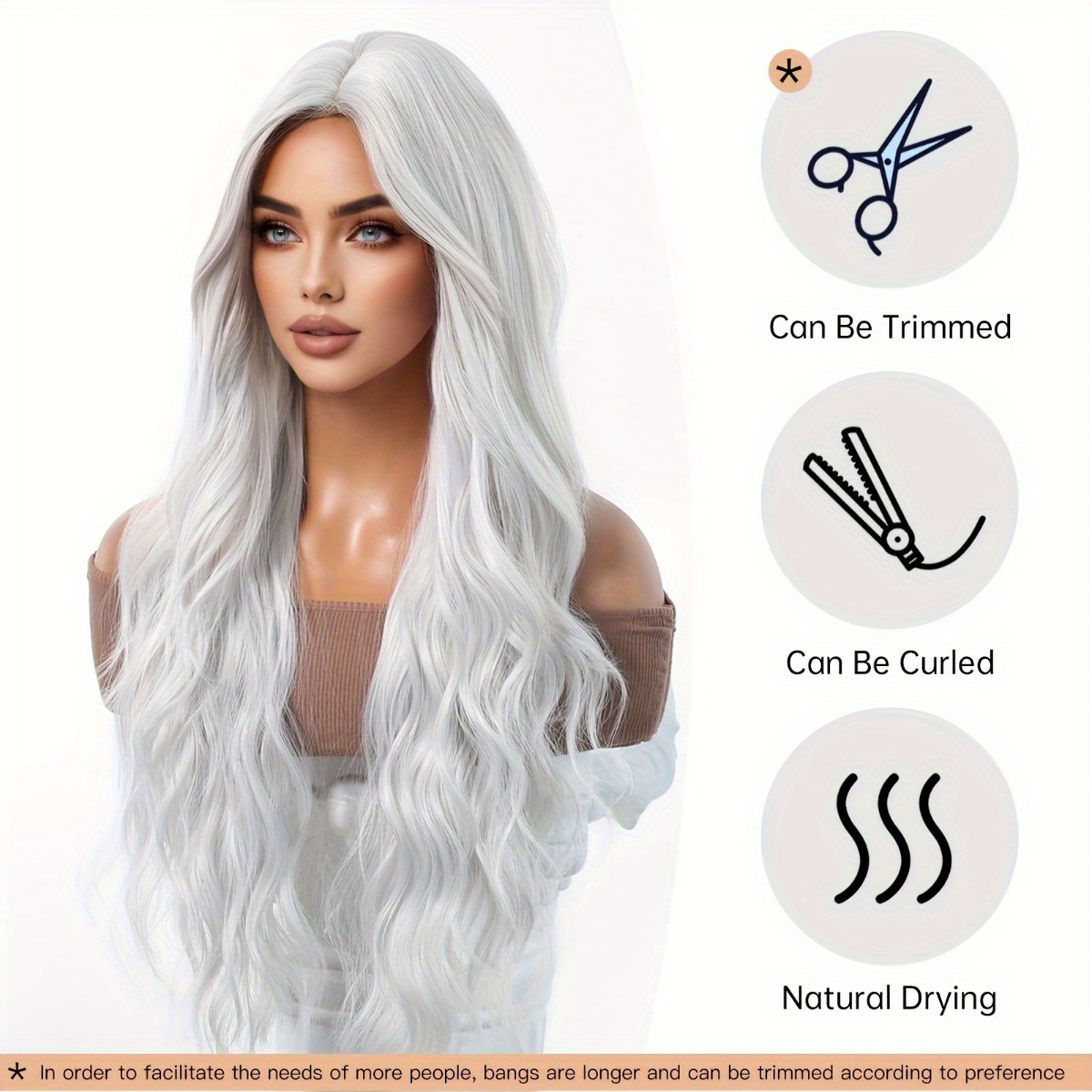 Hair Care Naturally - Peluca de fibra sintética de la