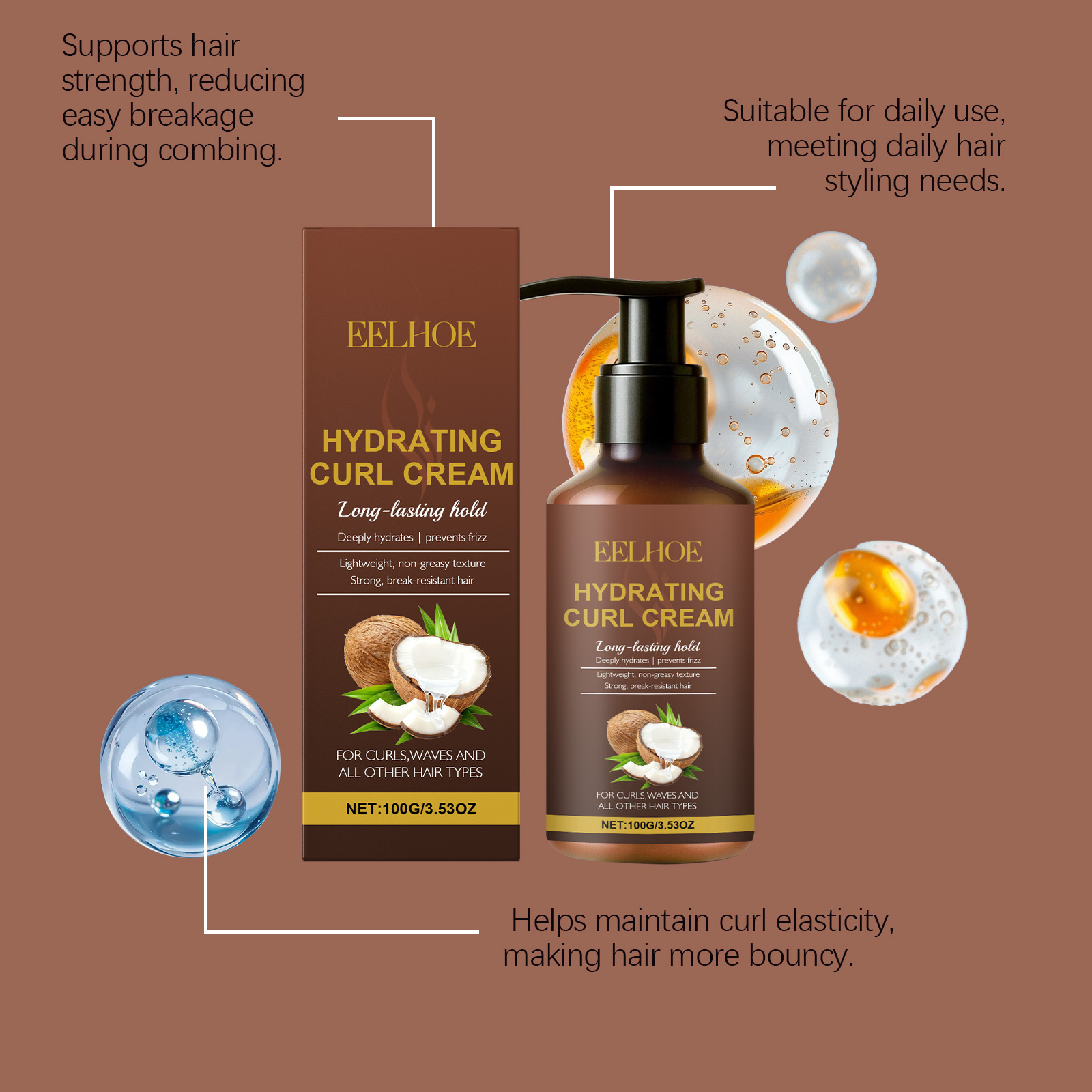 Crema de peinado para cabello  - Hair Care Naturally reseña y precio