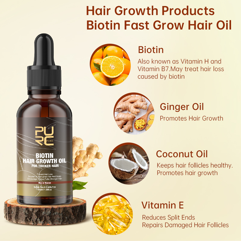 PURC-productos para el crecimi - Hair Care Essence Oil reseña y precio