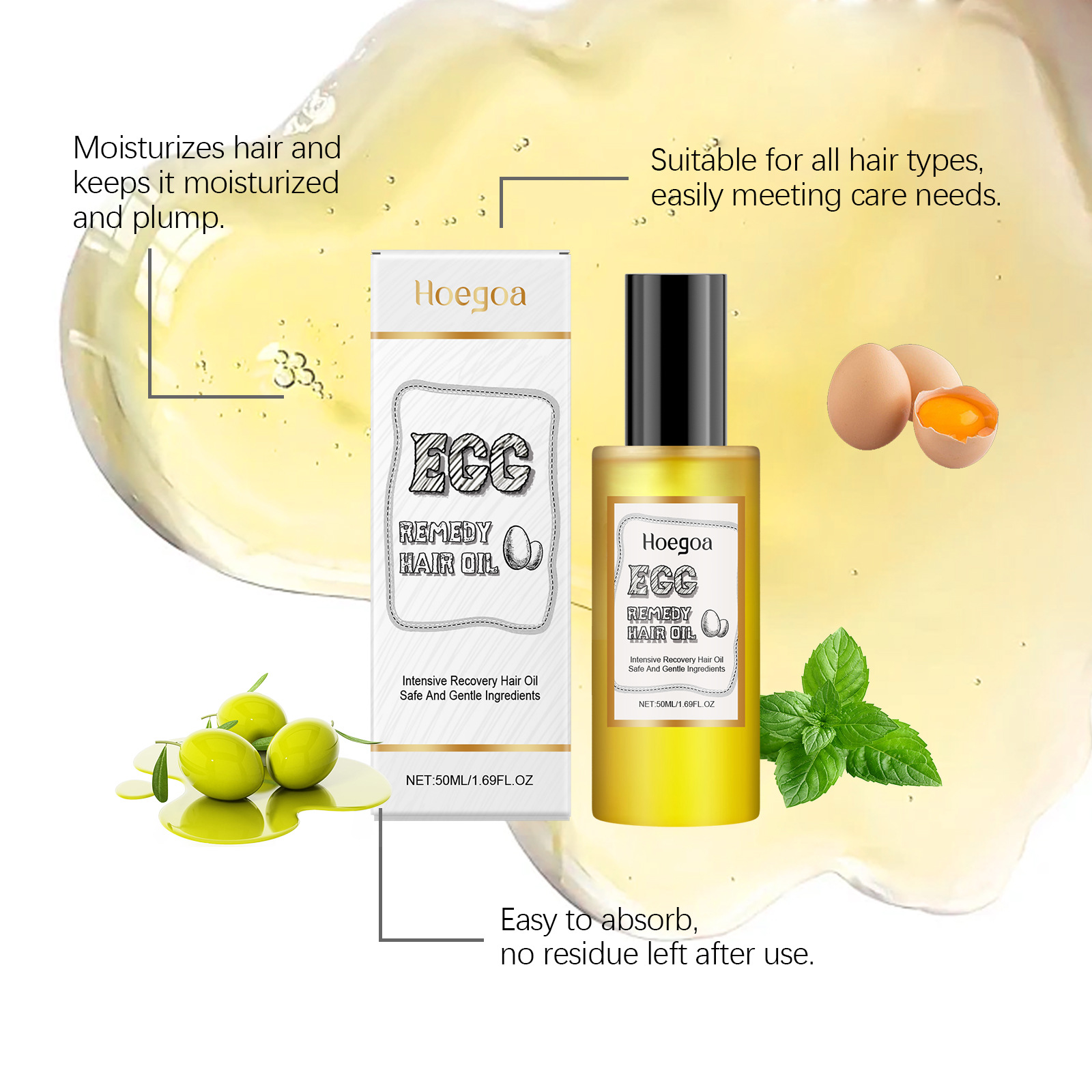 Remedia de huevo, aceite para  - Hair Care Naturally reseña y precio